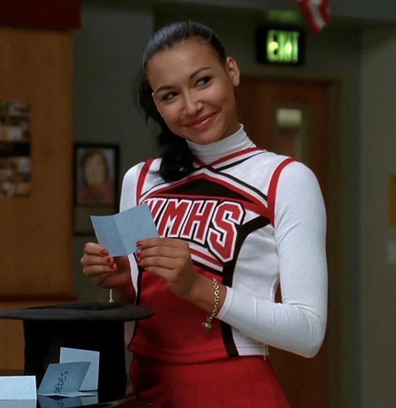 Naya Rivera as Santana Lopez on Glee.