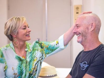 Barry Du Bois with close friend Amanda Keller during his cancer battle.