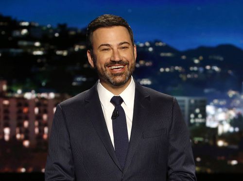 Nesta foto de 11 de abril de 2017, o apresentador Jimmy Kimmel aparece durante uma gravação de 
