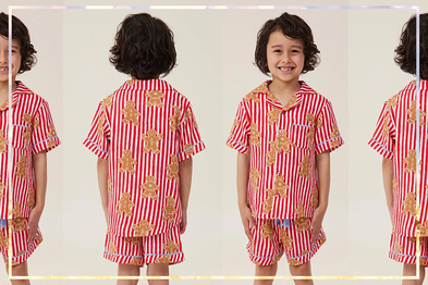 9PR: Cotton On Kids Gingerbread Candy Stripe Pyjama Set