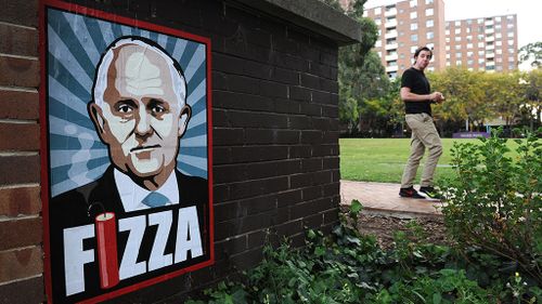The group behind a poster campaign targeting Mr Turnbull has called him a "disappointment." (AAP)