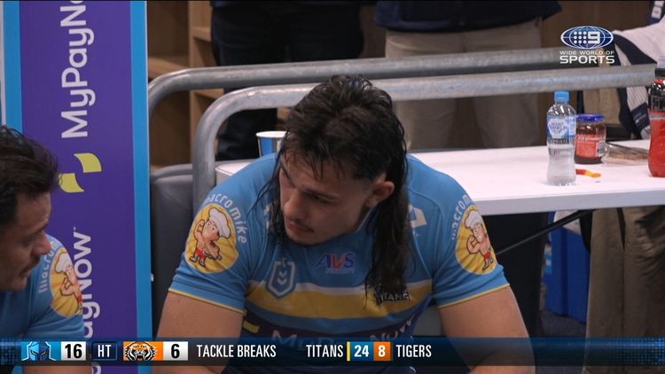 Gold Coast Titans vs Wests Tigers, score, result, updates, round 15 news, Apisai Koroisau suffers suspected fractured jaw, Tino Fa’asuamaleaui reported