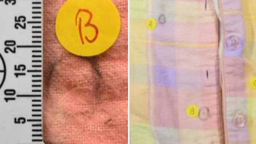 Court Exhibits show Nowlands Pajamas with shock markings 