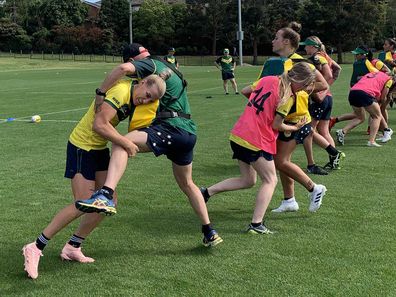 Jillaroos training session