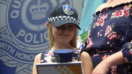 At just five years old, Addison's quick-thinking helped save her dad's life. Picture: 9NEWS