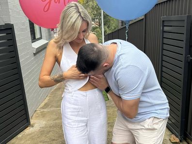 Josh Reynolds and Ciarne Denham are having a baby girl