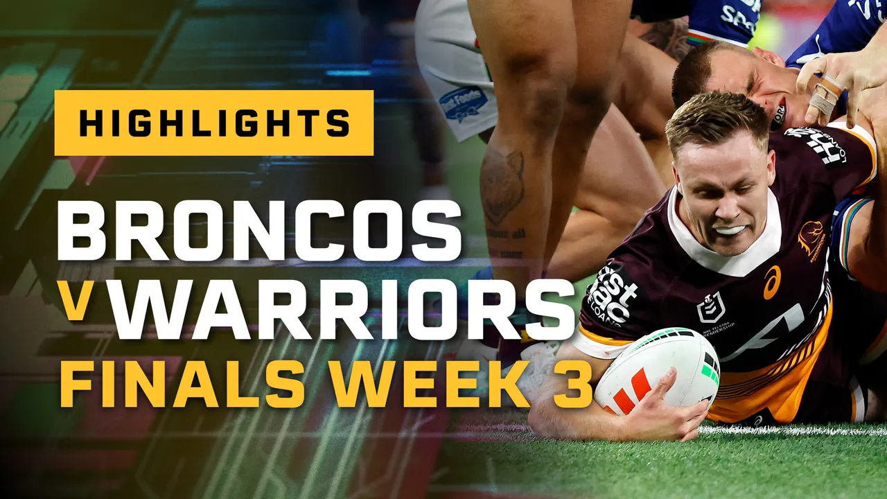 Finals Week 3: Broncos v Warriors Highlights: NRL Premiership Season 2023,  Short Video