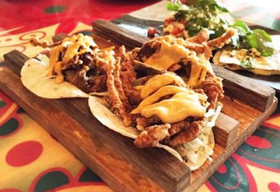 El Topo's soft shell crab tacos