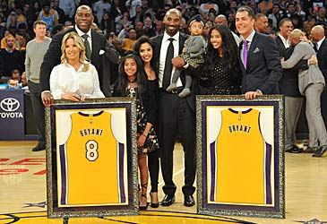 The LA Lakers retired jersey No.8 and which other number in honour of Kobe Bryant?