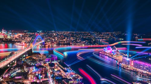 Sydney Harbour during Vivid