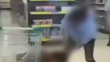 In one video, a teenage girl attacks an innocent shopper, repeatedly punching and kicking her to the floor.