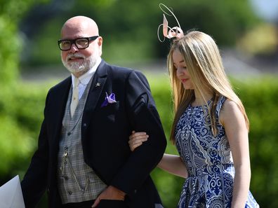 Gary Goldsmith (L) and daughter Tallulah attend the wedding of Pippa Middleton and James Matthews at St Mark's Church on May 20, 2017 in Englefield Green, England. 