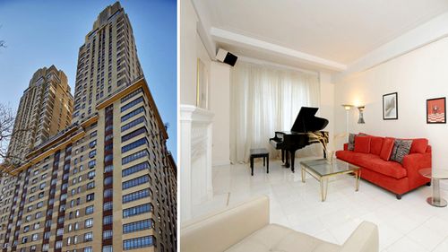 It is believed the Turnbull's apartment sits just above the halfway point of the tower. Photo on the right is image from real estate listing of the condo when it was purchased by Malcolm and Lucy Turnbull. (Supplied)