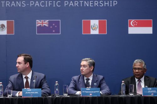 The signing of the the Trans-Pacific Partnership in Santiago, Chile, 08 March 2018.