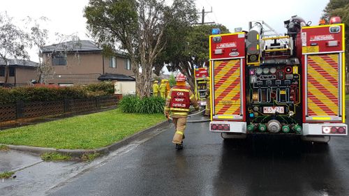 Fire crews were alerted to the blaze in Dandenong about 7.50am. (9NEWS)