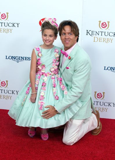 Dannielynn Birkhead (L) and Larry Birkhead attend attends the 142nd Kentucky Derby at Churchill Downs on May 07, 2016 in Louisville, Kentucky. 