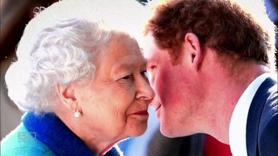 Queen Elizabeth II and Prince Harry