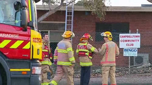 Fire crews remain on the scene to keep an eye on any spot fires (9NEWS)