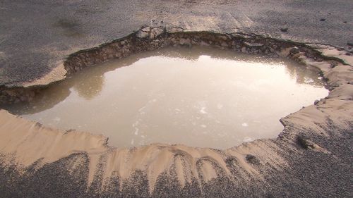 It's believed a burst water main caused the hole to form.