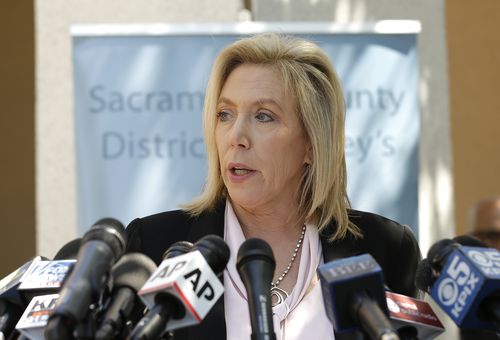 Sacramento County District Attorney Anne Marie Schubert discusses the arrest of Joseph James DeAngelo. (AAP)