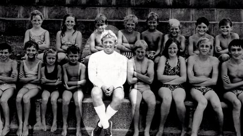 Dick Caine has taught thousands of kids to swim at the pool. Picture: 9NEWS