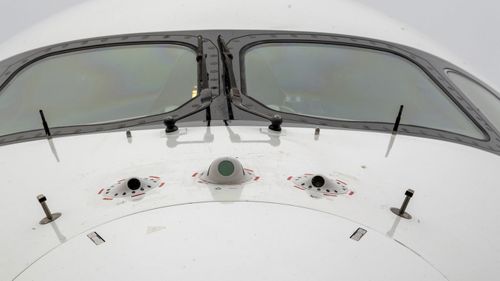DragonFly sensors on the nose of an Airbus plane.