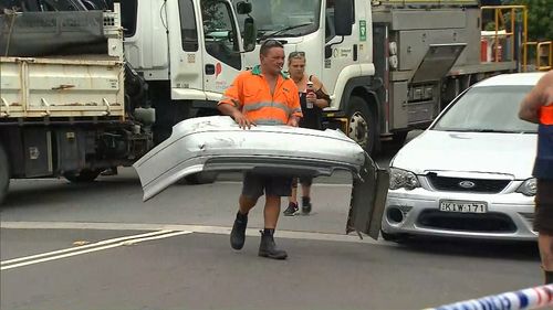 It left a litter of battered cars in its wake, reducing Queen Street in St Marys to a wrecking yard.