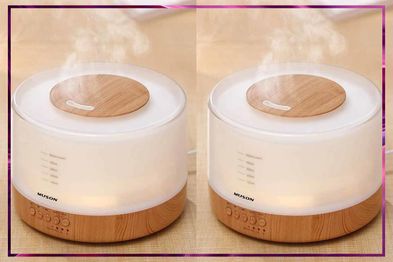 9PR: Muson Smile1 Essential Oil Diffuser 2-in-1 Sleeping Sound Machine,Ultrasonic Aromatherapy Fragrant Oil Humidifier Vaporizer,Timer and Auto-Off Safety Switch,w/ 9 Calming Sleep Sounds & LED Night Light