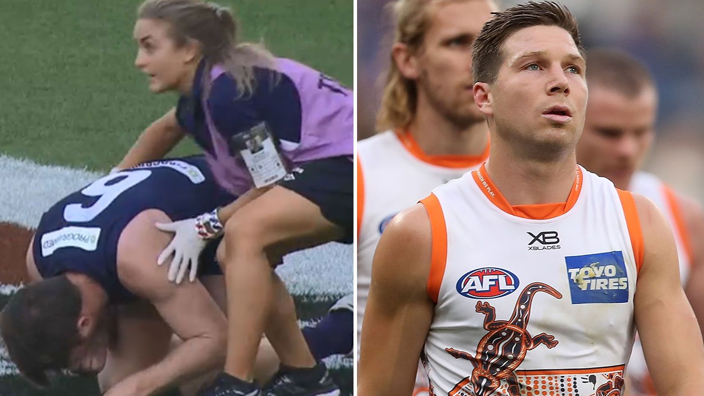 Matthew Lloyd urges AFL MRO to come down hard on Toby Greene for hit on Reece Conca 