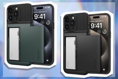 9PR: Spigen Slim Armor CS iPhone 15 Pro Case, Green and Black