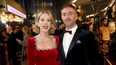Katherine Ryan and Bobby Kootstra attend the Royal Film Performance and Global Premiere of "Gladiator II"