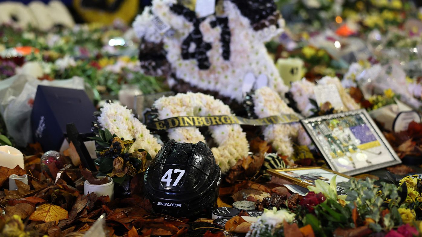The No.47 jersey of Adam Johnson was retired after the ice hockey star&#x27;s death.