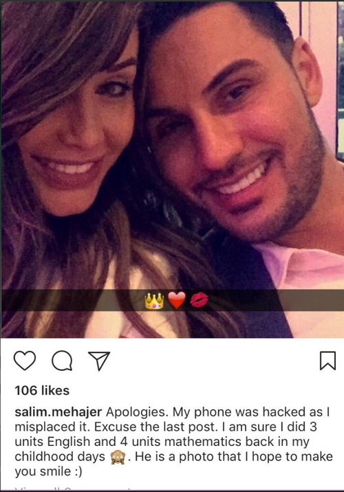 Salim deletes photo of him and estranged wife on Instagram last night. (Instagram)