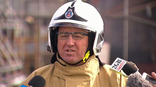 Fire and Rescue NSW Assistant Commissioner Paul McGuiggan says they're sending compressed air foam into the ship's hold. Picture: Supplied.