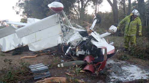 Pilot and passenger escape light plane crash with minor injuries 