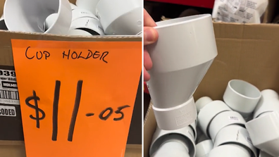 Bunnings jumps on board viral TikTok hack that transforms car cup holders to fit Frank Green drink bottles