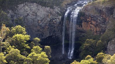The scenic lower Ebor Falls located in Guy Fawkes River National Park in the New England region of NSW.
