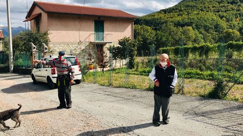 This Italian town has just two residents, but they still insist on wearing masks.