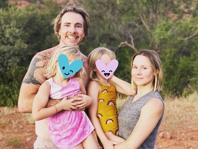 Dax Shepard and Kristen Bell with their daughters.