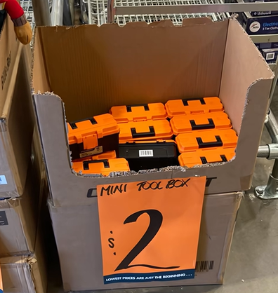 Mini toolbox from Bunnings $2