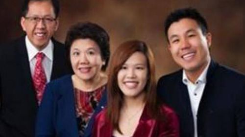 Curtis Cheng (far left) with wife Selina, son Alpha and Zilvia. (Supplied)