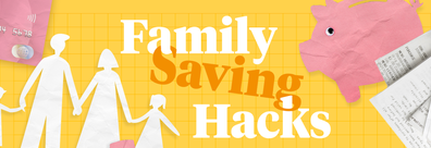 Family Saving Hacks Banner. 