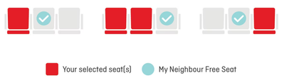 Qantas neighbour-free seat map