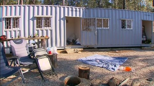 The couple were staying inside one of the modified shipping containers. (9NEWS)