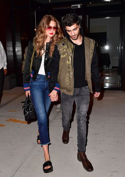 There's no denying that Gigi Hadid and Zayn Malik look good together, but it's more than just great bone structure that makes these two #couplegoals. Since they started dating in December last year, the model of the moment and former One Direction member have adopted complementary wardrobes, proving that the best accessory is a well dressed mate. Click through to see their twinning moments, as well as the other stylish couplings who rule fashion.