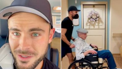 Zac Efron breaks grandpa out of retirement home.