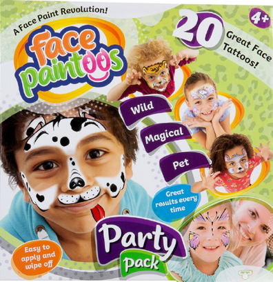 Paintoos are a great alternative to face painting and easy to remove.