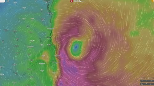 Tropical Cyclone Alfred map