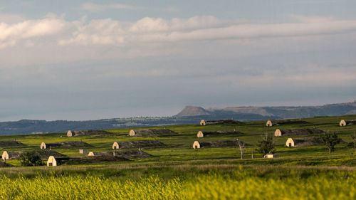 Bunkers at the Vivos facility in South Dakota.