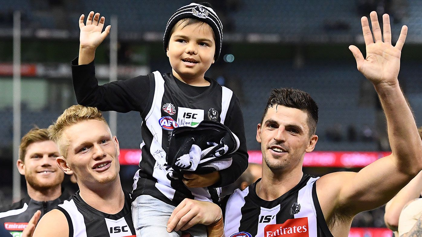 Afl Collingwood Share Heartwarming Moment With Young Fan Kyron Mcguire